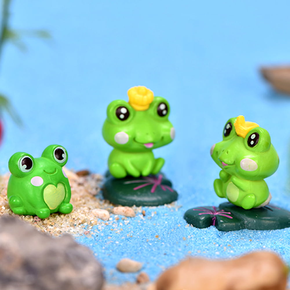 Frog Figurine Decoration Bonsai Decor Fairy Garden Micro Landscape Miniatures