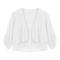 thumbnail image 4 of Linfrsh Women's Cardigans Women Shrug Chiffon Cardigans Open Front Short Sleeve Bolero for Evening Dressy 2026(WH1,One Size), 4 of 4