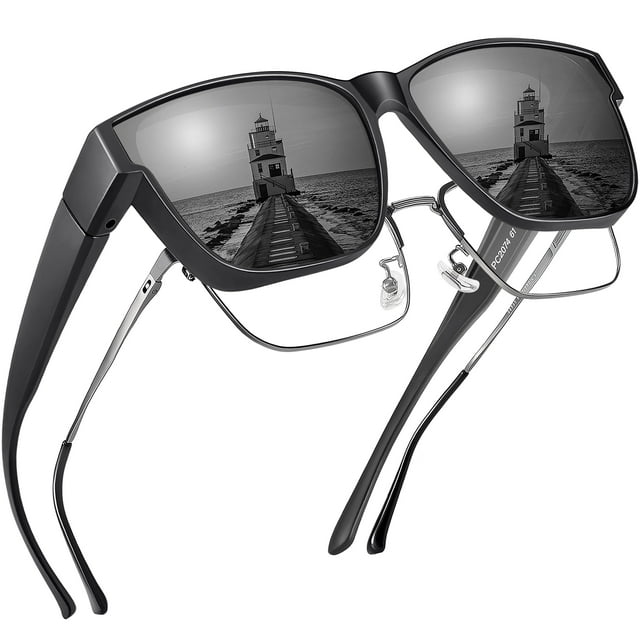 Gafas de Sol Polarizadas Peekaco UV400 para Usar Sobre Anteojos para Hombre y Mujer