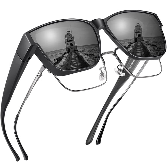 Gafas de Sol Polarizadas Peekaco UV400 para Usar Sobre Anteojos para Hombre y Mujer