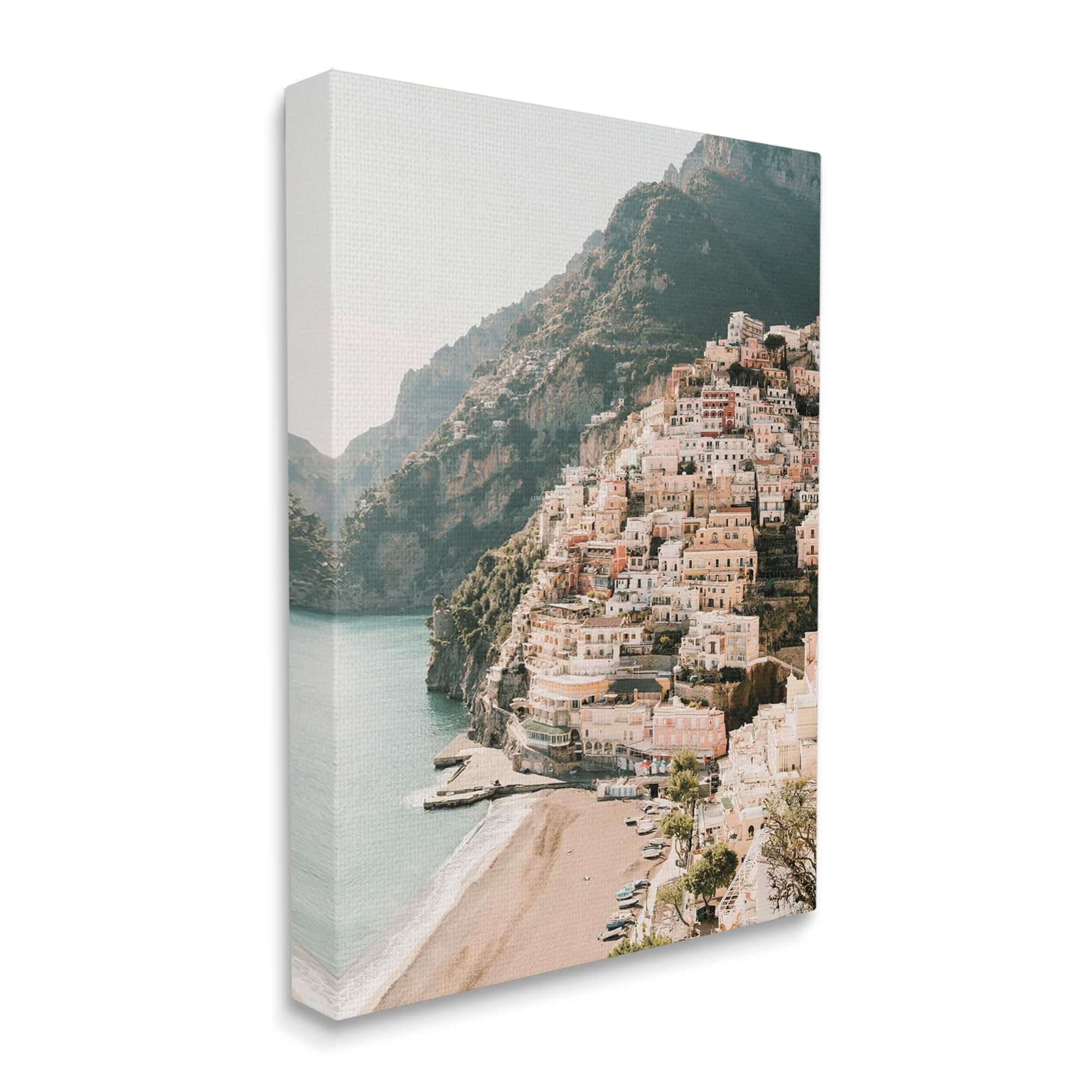Stupell Cinque Terre Coastal Town Scenery Landscape Photography Gallery Wrapped Canvas Print Wall Art