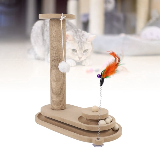 Juguetes Rascadores Para Gatos, Poste Rascador Para Gatos Con Base Segura, Interactivo, Fácil De Desmontar Con Bola Para El Hogar
