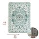 thumbnail image 5 of Sonoro Kate Alfombras de 9x12 para Sala de Estar, Recámara, Alfombra de Piso Interior Boho Antideslizante Lavable a Máquina, Verde, 5 of 8