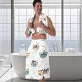 thumbnail image 6 of Colevkie Men's 2 Pcs Cats Theme Shower Skirt & Bath Towel Set Soft and Absorbent Bath Wrap Set Polyester Quick Drying for Home Spa Sauna Beach, 6 of 7