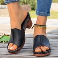 thumbnail image 2 of Npasoilc High Chunky Heel Fish Mouth Sandals for Women,Strappy Metal Buckle Open Toe Summer Beach Slippers with Arch Support Non-Slip Breathable Cushioned for Vacation, 2 of 9