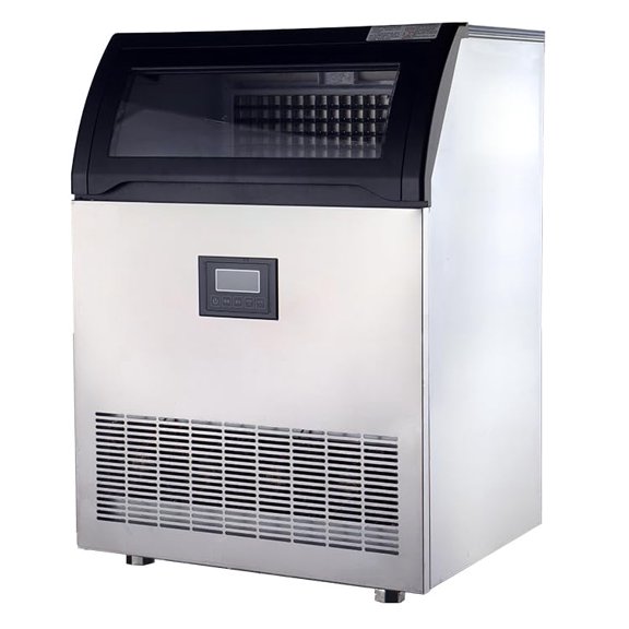 Seetaras Commercial Ice Maker, 200lbs/24H Stainless Steel Under Counter ice Machine with 55lbs Ice Storage Capacity, Freestanding Ice Machine for Bar, Restaurant, Home, Office