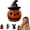 Orange, variant on Halloween Pumpkin Figurines Decor, Spooky Cute Witch Hat Ghost Owl Statues for Tabletop(wxx)