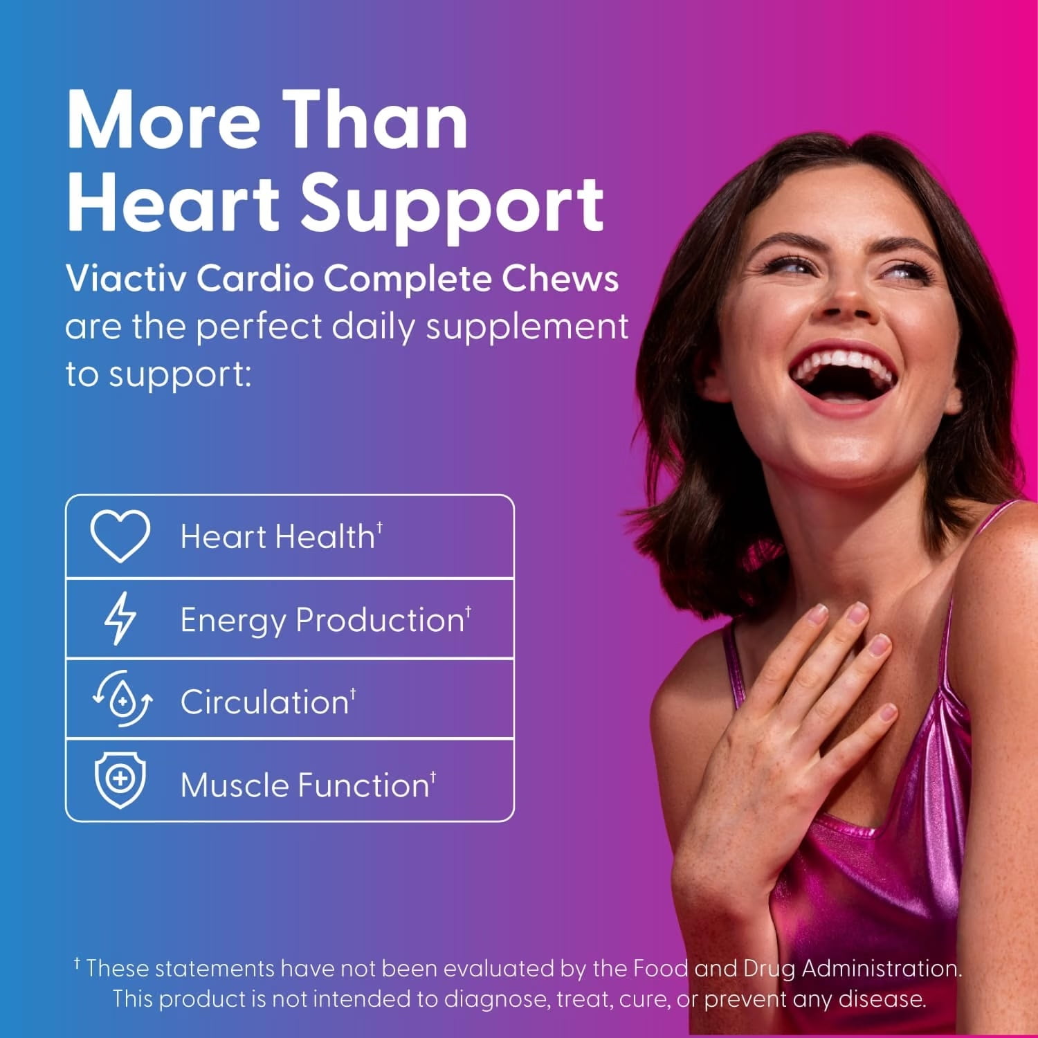 Viactiv CoQ10 Cardio Complete With Vitamins D3 + K2, Fruit Fusion, 30 Soft Chews