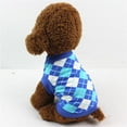 thumbnail image 4 of FAMTKT Pet Dog Warm Dog Couple Suit Cotton Vest Diamond Check Pet Clothes, Dog Birthday Party Supplies, Pet Clothes, 4 of 9