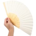 thumbnail image 3 of UPOUART 4-Pack Handheld Fans Portable Cooling Fans for Wedding Guests, Home Decor, Beige Color, Lightweight and Stylish, 3 of 6