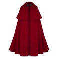 thumbnail image 2 of Halloween Hooded Robe Cloak, Men's Medieval Style Suede Cape Costume, Renaissance Inspired Dress Up Wrap for Masquerade Parties, Stage Shows and Themed Events, 2 of 5