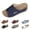 Dark Blue, variant on Women's Wedge Slide Sandals, Ladies Pee𝗉 Toe Wedges Open Toe Platform Slip-On Mules with Arch-Support, Comfortable Breathable Casual Walking Shoes for Summer Vacation