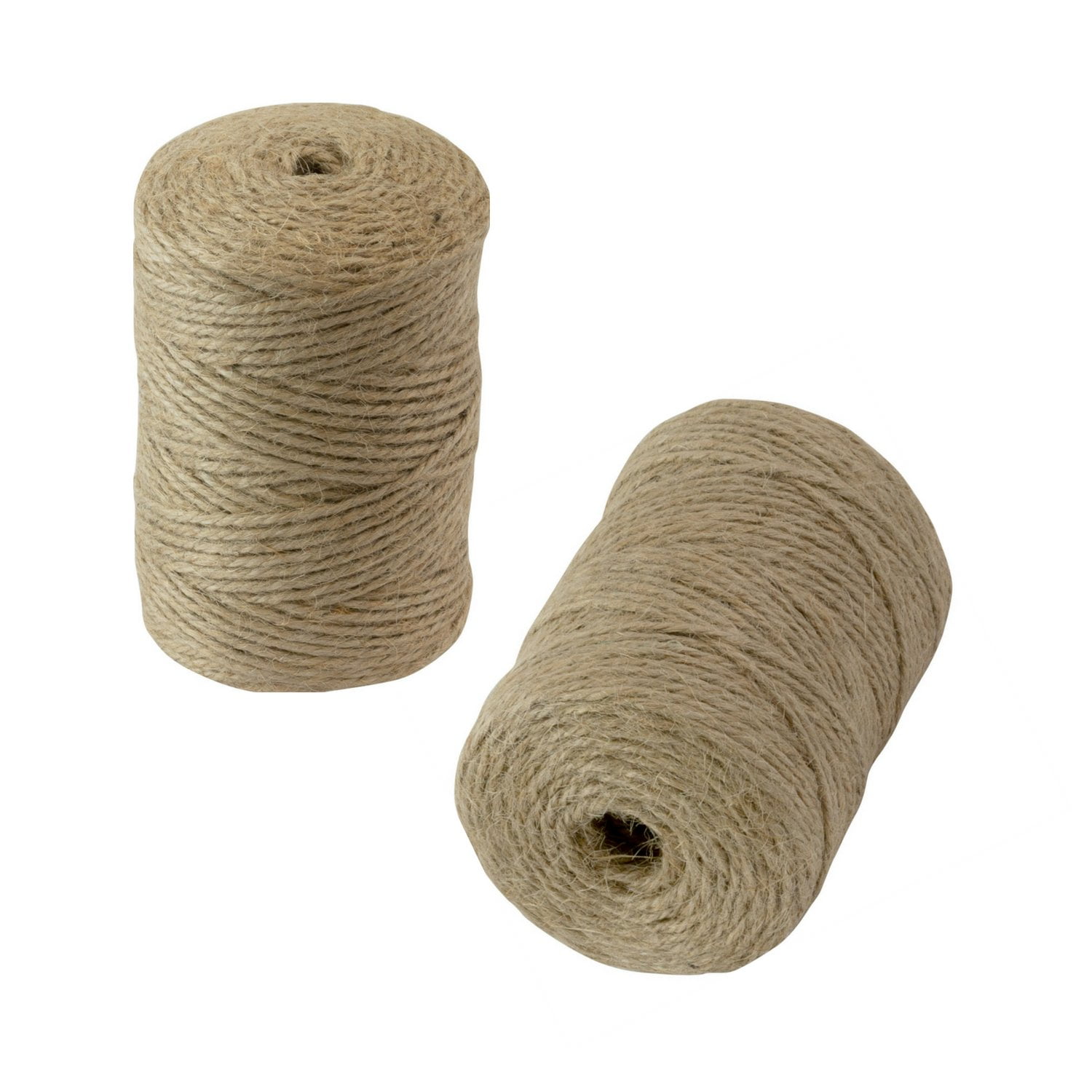2 Pcs 200 Yard Jute Twine Natural Jute Rope Industrial Packing Materials Packing String for Gifts DIY Crafts Decoration Bundling Gardening