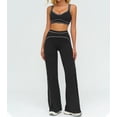 thumbnail image 5 of PISONIC Womens Workout Set Two Piece U Back Color Block Sports Bra Matching High Waist Leggings Gym Work Pilates Outfits, 5 of 6