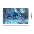 thumbnail image 2 of Front Door Mat, Frozen Blue Mystic Moose Indoor Mats for Bedroom Bathroom Kitchen, Floor Mat Non-Slip, Soft Carpet Floor Cover Machine Washable Entryway Mat - 20x31.5in, 2 of 6