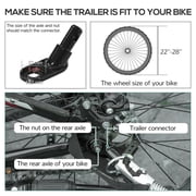 GVN Bike Cargo Trailer Bike Wagon Bicycle Trailer with Suspension, Triple Safety Features, 16'' Wheels, 88 lbs Max Load
