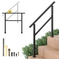 thumbnail image 1 of Costway 1 PCS Main Courante en Métal 0-3 Marches avec Réglage d'Angle Flexible Trousse d'Installation pour Terrasse, 1 of 10