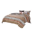 thumbnail image 2 of Benjara Reversible 2 Piece Twin Size Quilt Set with Stripes Pattern- Multicolor, 2 of 6