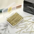 thumbnail image 7 of KANPRINCESS 100PCS 2.4Inches/6cm Hair Pins,Gold Bobby Pin, Hair Bobby Pins for All Hair Types,Hair Accessories for Women Lady Girls Hairdressing Hair Salon Bun Hair Pin With Clear Storage Box(Gold), 7 of 7