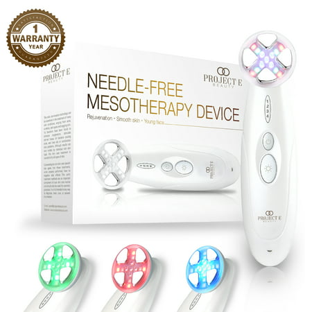 Project E Beauty Needle-Free Mesotherapy Device | Wireless 3 Photons EMS Needle-Free Mesotherapy RF Radio Frequency Skin Facial Rejuvenation Firming Tightening Lifting Anti Aging All Skin Type Device