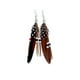thumbnail image 1 of Qarigey Pendientes de plumas, accesorio de moda, adorno de gota para la oreja, decoración colgante de penacho, pendiente colgante bohemio para adorno de Ropa, zapatos y accesorios Miscelánea Marrón Qarigey AP010301-10, 1 of 6