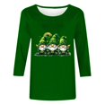 thumbnail image 4 of Tunique Grande Taille pour Femmes, Imprimé Mode St. Patrick, Col Rond, Manches 7 Pouces, Vert TTG, 4 of 4