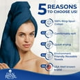 thumbnail image 4 of Dan River 3 Piece Towel Set Soft Quick Drying Cotton Bath Towel For Gym, Spa and Bathroom - Opal Blue, 4 of 11
