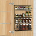 thumbnail image 4 of Auledio 2 Pack 2 Tier Metal Spice Rack Organizer Wall Mount Spice Jars Organizer Hole Design for Kitchen Cabinet in Black, 4 of 7