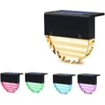 thumbnail image 1 of 6Pcs Solar Powered Garden Lights, Solar Fence Lights, Decorative Outdoor Waterproof LED Garden Lights for Post, Patio, Step, Stairs, Landscape and Yard, Colorful&Warm Zhivalor HY-0476, 1 of 1