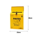 thumbnail image 3 of YAOMOBB School Suggestion Box Rustic Style Mailbox Suggestion Box Wall Mounted Secure Vibrant Color Workplace Feedback Box with Locking, 3 of 6