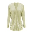 thumbnail image 4 of Open Front Cardigan for Women, Comdrip Women's Lightweight Cardigan Sweaters Open Front Long Sleeve Casual Loose Thin Cardigans with Pockets 2025 Light Weight Cardigan Women Yellow S, 4 of 4