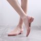 thumbnail image 4 of Sandalias casuales de moda para mujer, conjunto de hilo de tierra de fondo plano de plástico de boca poco profunda coreana, aumento de altura interior de cabeza, sandalias de playa de gelatina de, 4 of 6