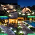 thumbnail image 3 of BLITZWILL 12 Pack Solar Ground Lights Outdoor, 8 LED Solar Flat Lights IP68 Waterproof Disc Light, Pathway Garden Lighting for Landscape Yard Walkway Driveway Lawn, Cool White, 3 of 8