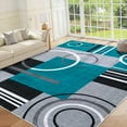 thumbnail image 2 of HOMERRY Area Rugs 5' x 7' Rug for Living Room Geometric Washable Non-Slip Indoor Carpet for Home Decor, Green, 2 of 5