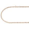 thumbnail image 3 of 10K Rose Gold 3MM Moon Cut Italian Beaded Ball Chain Necklace 26 Inches, 3 of 5