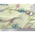 thumbnail image 2 of Soimoi Yellow Velvet Fabric Clouds & Tree Christmas Fabric Prints By Yard 58 Inch Wide, 2 of 3