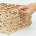 thumbnail image 3 of mDesign Hyacinth Braided Woven Pantry Bin Basket, Handles, 6 Pack, Natural/Tan, 3 of 8