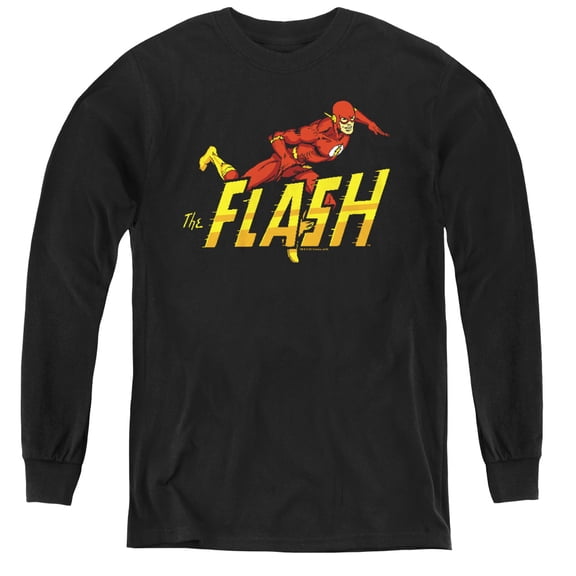 Dc Flash - 8 Bit Flash - Youth Long Sleeve Shirt - Small