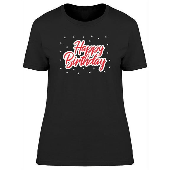 Happy Birthday With Dots T-Shirt Women -Image by Shutterstock, Female XX-Large
