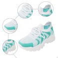 thumbnail image 6 of Womens Platform Sneakers Color Block Knit Mesh Lace up Tennis Shoes Comfortable Arch Support Cushioning Running Shoes Green Size 6, 6 of 6