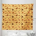 thumbnail image 1 of Brown Floral Tapestry, Autumn Season Inspired Layout of Acorn and Oak Leaves Scattered, Fabric Wall Hanging Decor for Bedroom Living Room Dorm, 5 Sizes, Redwood Chocolate Orange, by Ambesonne, 1 of 1