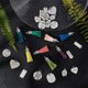 thumbnail image 4 of 180 piezas DIY 20 juegos de borlas para llaveros a granel, dijes inspiradores, kit para hacer llaveros, borlas de gamuza, dijes inspiradores, 4 of 7