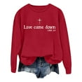 thumbnail image 1 of EHQJNJ Sweat-Shirt Surdimensionné à Col Rond pour Femmes, Mode Décontractée, Couleur Unie, Manches Longues, Imprimé Lettre, Hoodie à Col Rond, Sweat-Shirts Légers pour Femmes, Tendance, 1 of 5