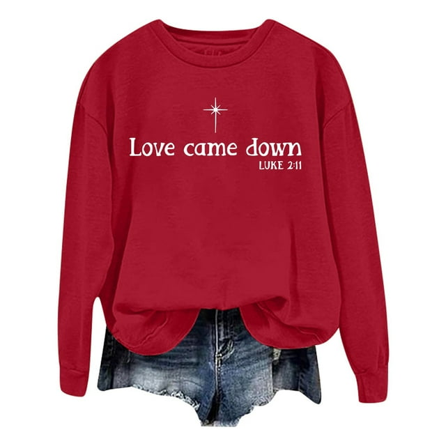 EHQJNJ Sweat-Shirt Surdimensionné à Col Rond pour Femmes, Mode Décontractée, Couleur Unie, Manches Longues, Imprimé Lettre, Hoodie à Col Rond, Sweat-Shirts Légers pour Femmes, Tendance