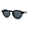thumbnail image 4 of Hipster Keyhole Bridge Round Horn Rim Plastic Gentlemanly Sunglasses [All Black], 4 of 8