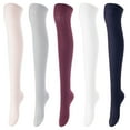 thumbnail image 4 of Lovely Annie Women's 5 Pairs Incredible Durable Super Soft Unique Over Knee High Thigh High Cotton Socks Size 6-9 A1024(Assorted Color), 4 of 9