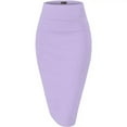 thumbnail image 3 of Oplxuo Women's Office Work Pencil Skirt Stretch High Waist Knee Length Bodycon for Business Casual, 3 of 4