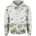 thumbnail image 3 of Sudadera con capucha con estampado de árbol de Navidad para hombre, marca Pinecone, sudaderas de invierno duraderas y asequibles con copos de nieve para hombre, 3 of 5