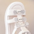 thumbnail image 3 of Xfvqtps Kids Girls Gladiator Sandals Back Zipper Rhinestone Bow High Top Open Toe Thick Bottom Soft Sole Non Slip Comfortable Breathable Summer Casual Wedding Party Dressy Shoes Beige, 3 of 9
