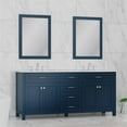 thumbnail image 2 of Alya Bath Norwalk 72" Wood Double Vanity with Carrera Marble Top in Blue, 2 of 6